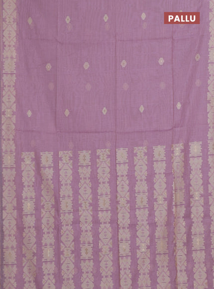 Lavender Jamdani Cotton Saree