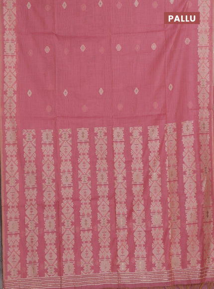 Pink Jamdani Cotton Saree