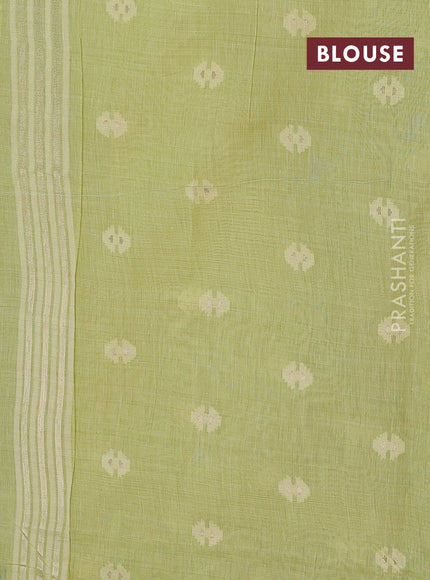 Pista Green Jamdani Cotton Saree