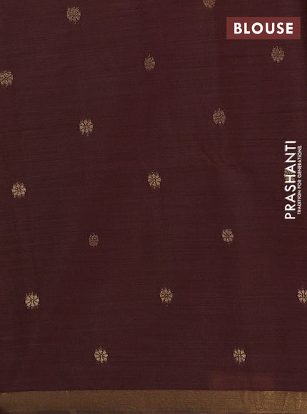 Sandal & Maroon Jamdani Cotton Saree