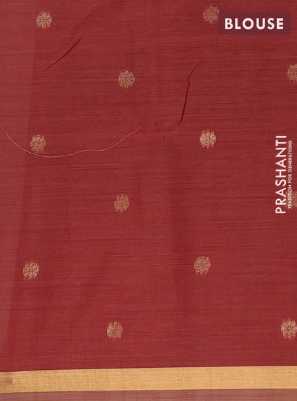 Mauve Pink & Maroon Jamdani Cotton Saree