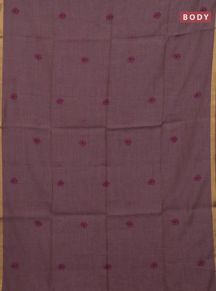 Pastel Purple & Magenta Pink Jamdani Cotton Saree