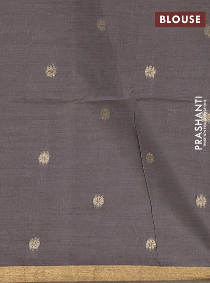 Beige & Grey Jamdani Cotton Saree