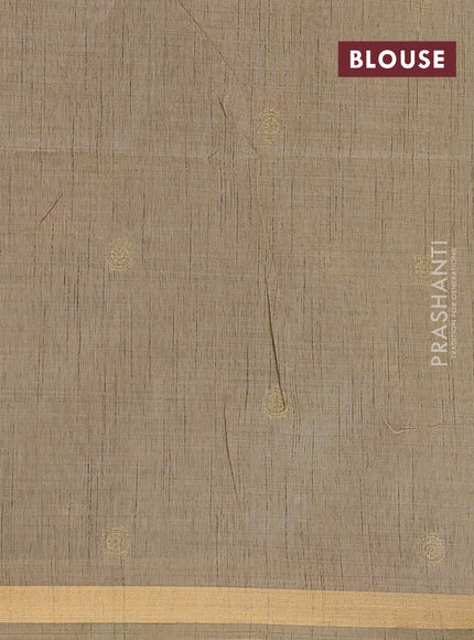 Beige Jamdani Cotton Saree