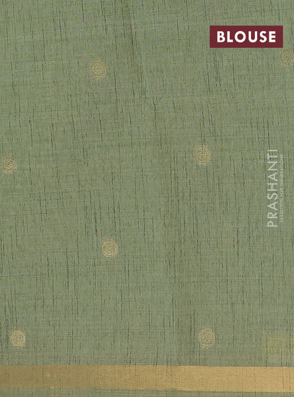 Pista Green Jamdani Cotton Saree