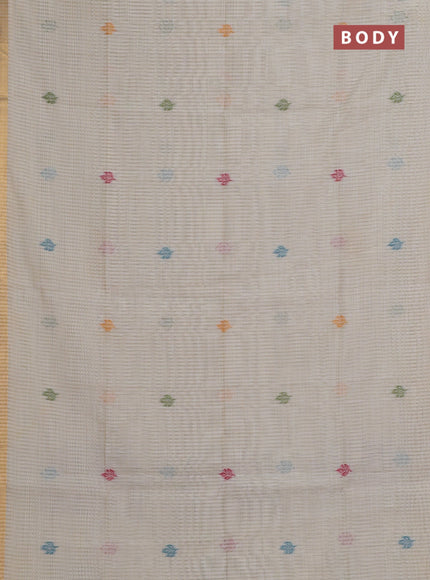 Off White Jamdani Cotton Saree