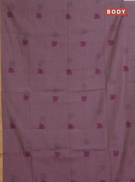 Mauve Pink & Magenta Pink Jamdani Cotton Saree