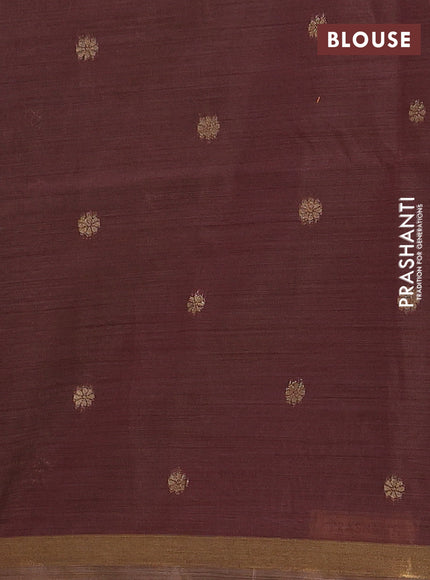 Sandal & Maroon Jamdani Cotton Saree
