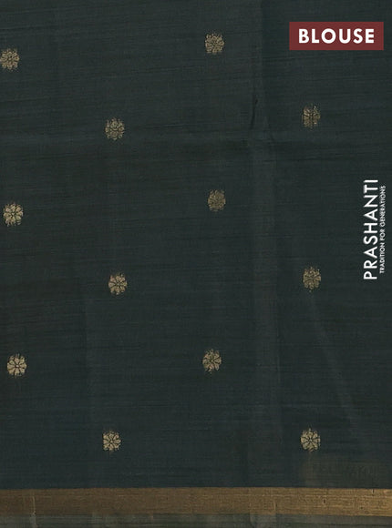 Pista Green & Bottle Green Jamdani Cotton Saree