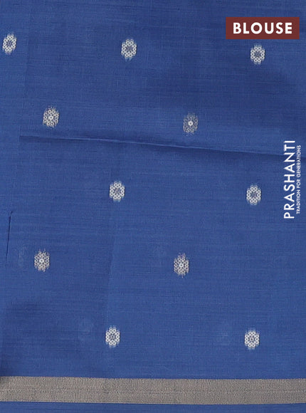 Indigo Blue Jamdani Cotton Saree