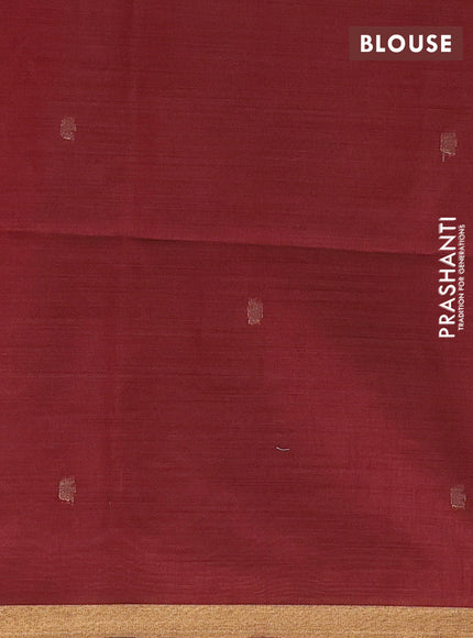 Beige & Maroon Jamdani Cotton Saree