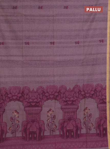 Mauve Pink Jamdani Cotton Saree