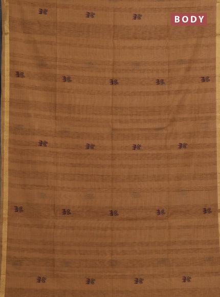 Sandal Jamdani Cotton Saree