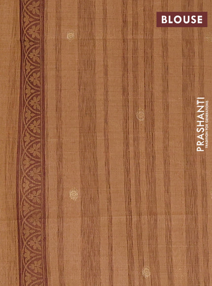 Sandal Jamdani Cotton Saree