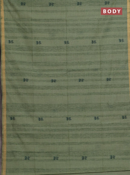 Pista Green Jamdani Cotton Saree