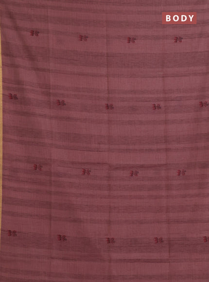 Pastel Peach Jamdani Cotton Saree