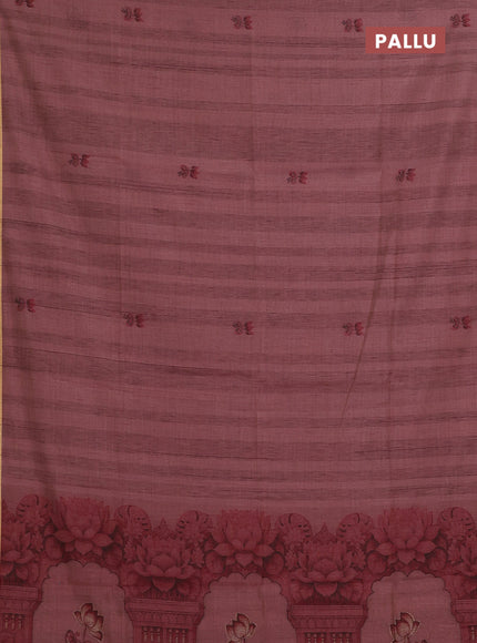 Pastel Peach Jamdani Cotton Saree