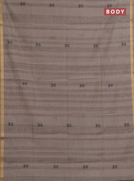 Chiku Jamdani Cotton Saree