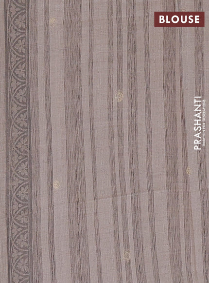 Chiku Jamdani Cotton Saree