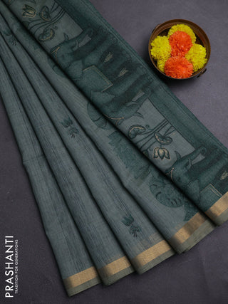 Pastel Green Jamdani Cotton Saree