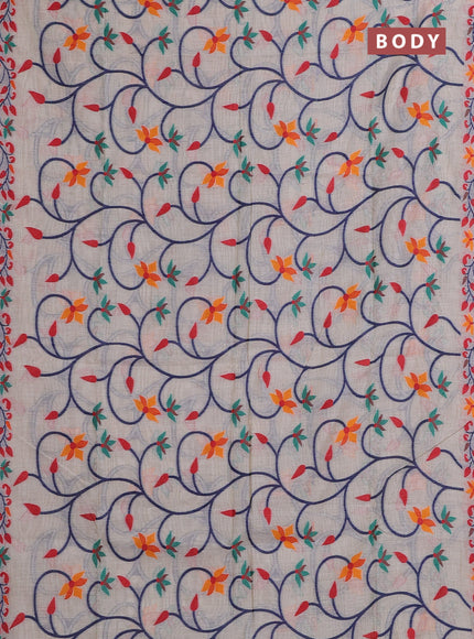 Off White Jamdani Cotton Saree