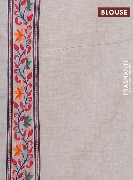 Off White Jamdani Cotton Saree