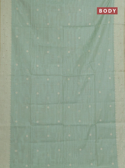Pista Green Jamdani Cotton Saree