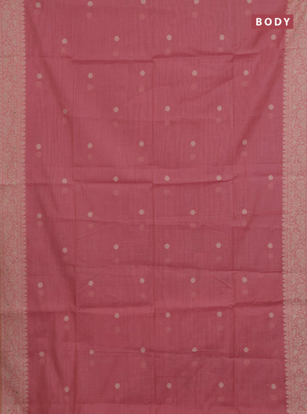 Pink Jamdani Cotton Saree