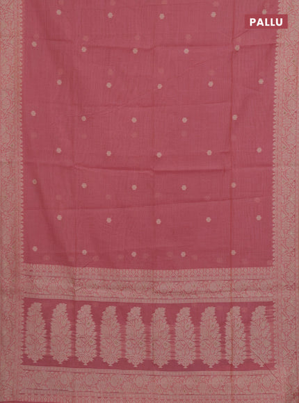Pink Jamdani Cotton Saree