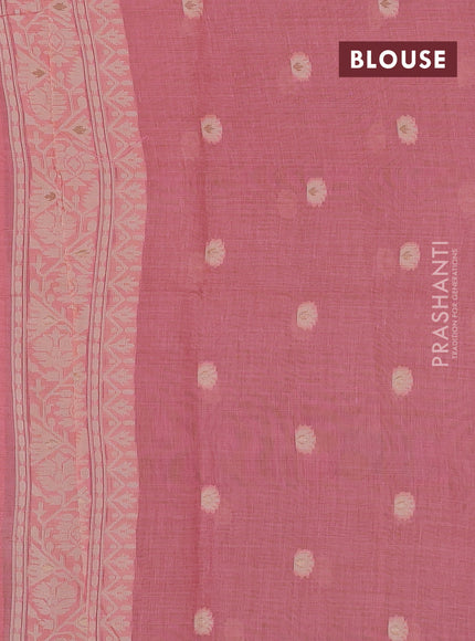 Pink Jamdani Cotton Saree