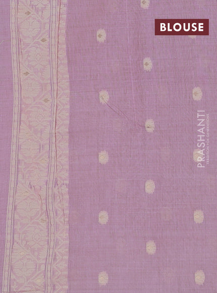 Lavender Jamdani Cotton Saree