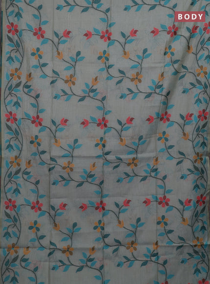 Grey Jamdani Cotton Saree