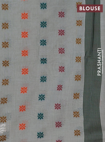 Grey Jamdani Cotton Saree