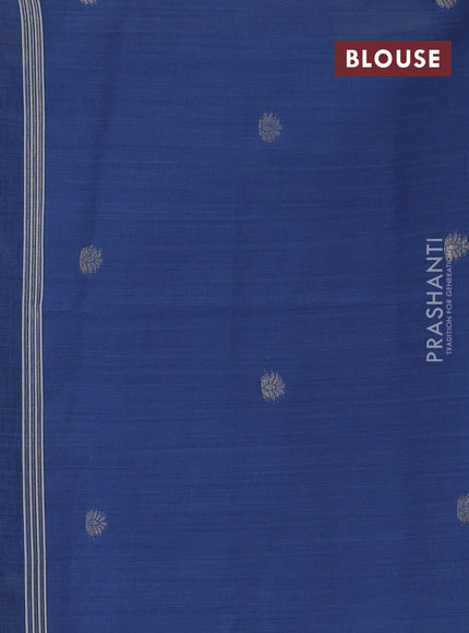 Indigo Blue Jamdani Cotton Saree