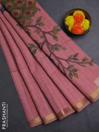 Pink Jamdani Cotton Saree