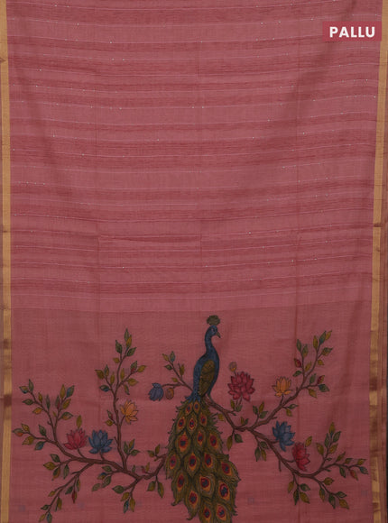 Pink Jamdani Cotton Saree