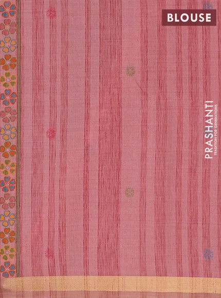 Pink Jamdani Cotton Saree