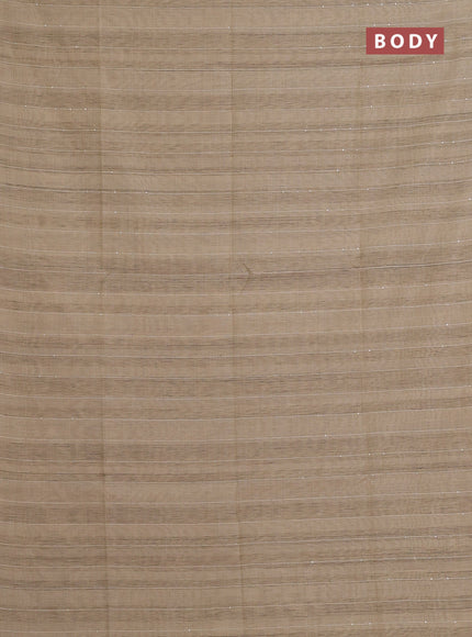 Beige Jamdani Cotton Saree