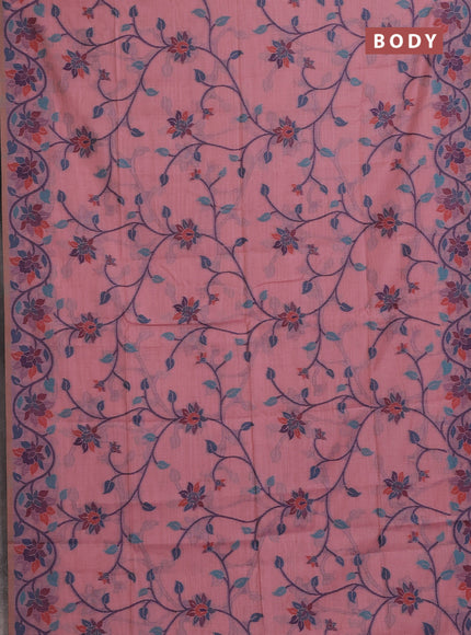 Pink Jamdani Cotton Saree