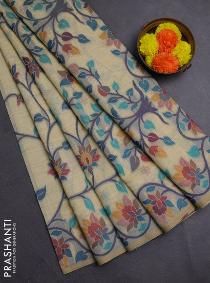 Sandal Jamdani Cotton Saree