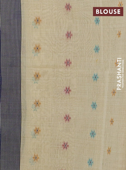 Sandal Jamdani Cotton Saree
