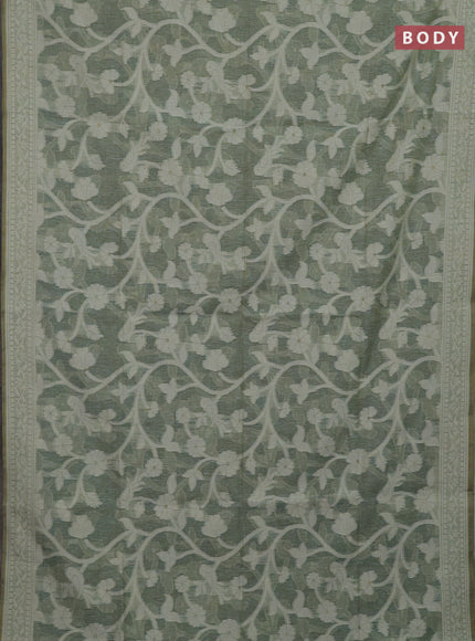 Pastel Green Jamdani Cotton Saree
