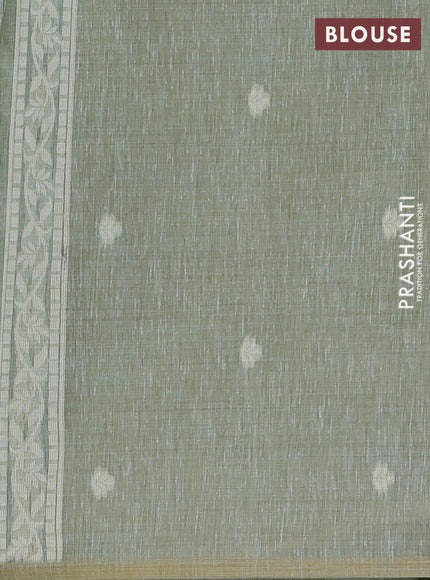 Pastel Green Jamdani Cotton Saree