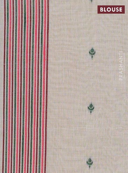 Cream Jamdani Cotton Saree