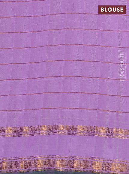Pastel Purple & Lavender Pure Gadwal Silk - Checks