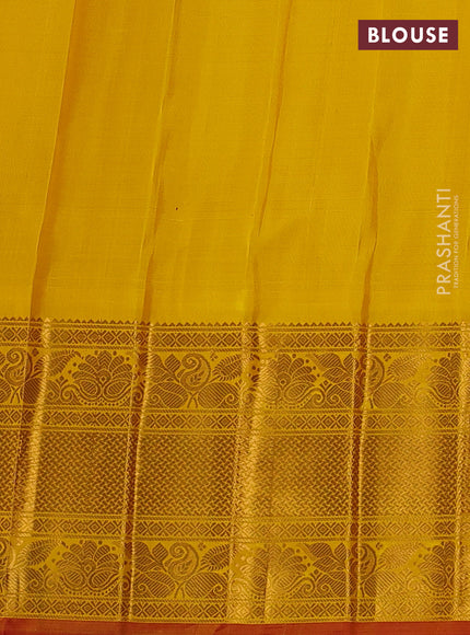 Blue & Yellow Pure Gadwal Silk - Checks