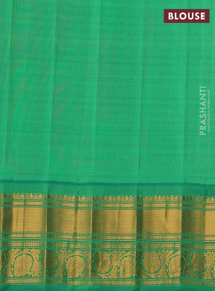 Pink & Green Pure Gadwal Silk - Buttas