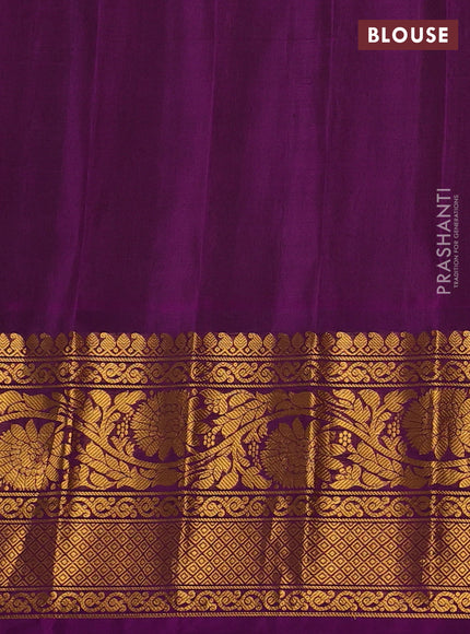 Lavender & Purple Pure Gadwal Silk - Checks