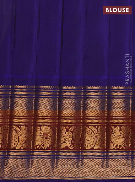 Lime Yellow & Blue Pure Gadwal Silk - Buttas