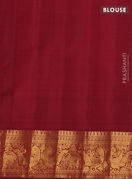 Lavender & Maroon Pure Gadwal Silk - Checks